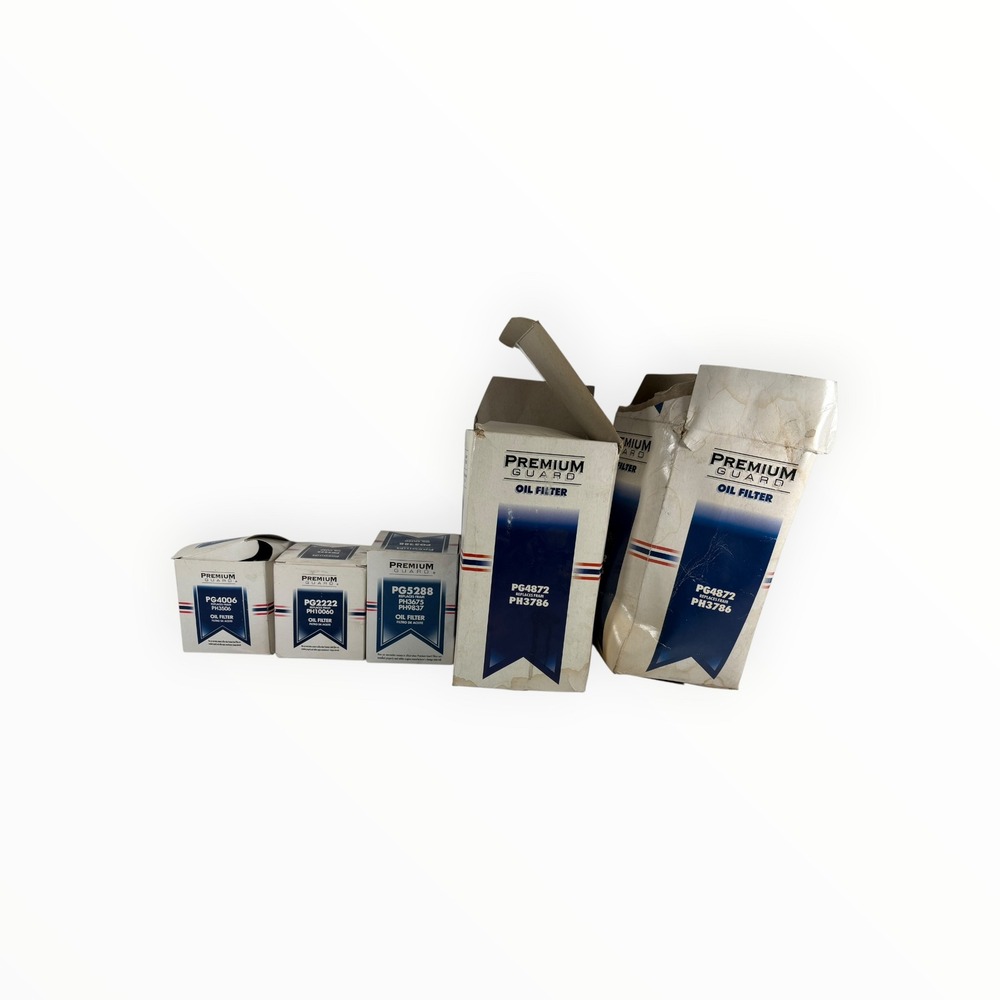 Premium Guard Oil Filter Lot Mixed Sizes Blue New Distressed Box PG2222 PG4872